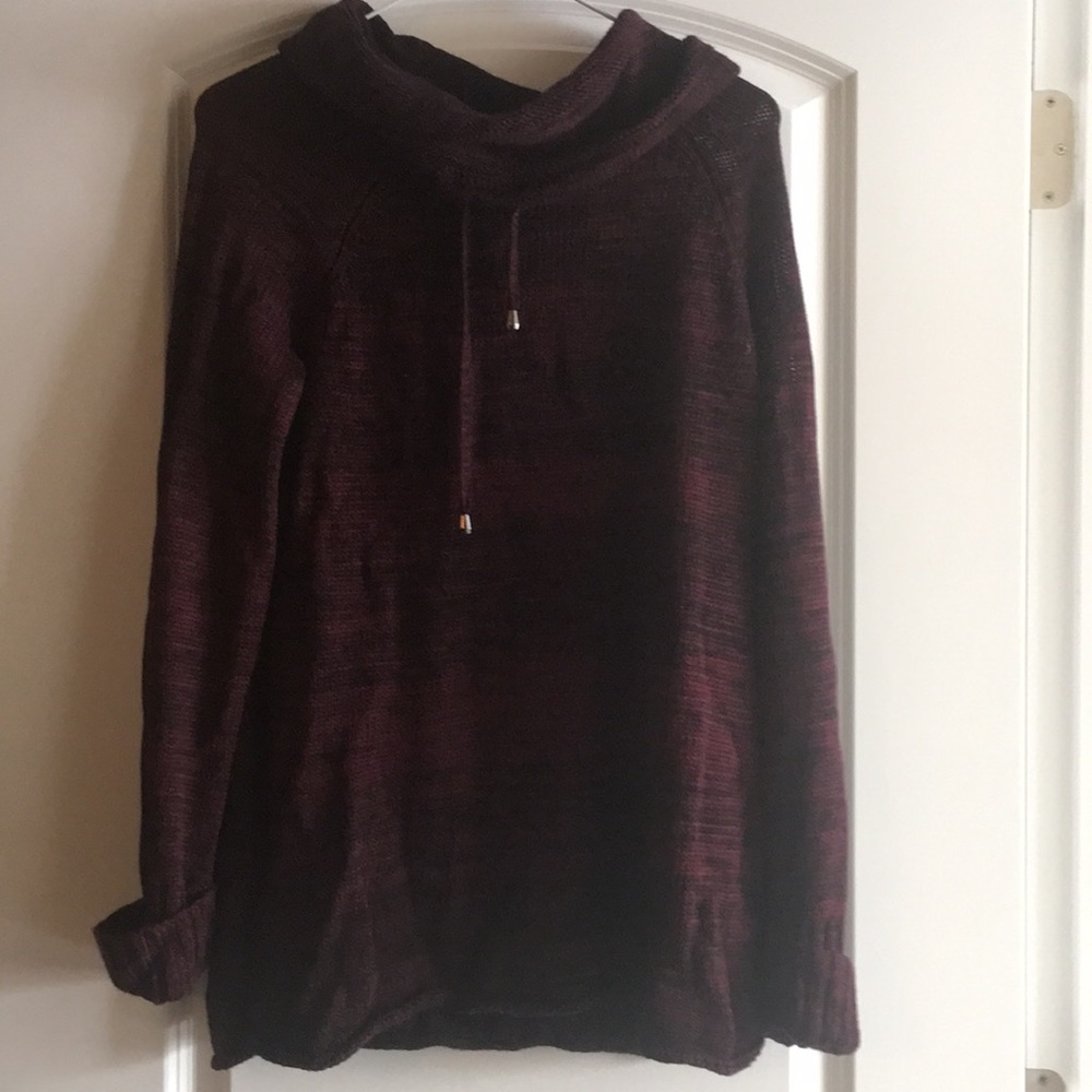Cable and gauge sweater